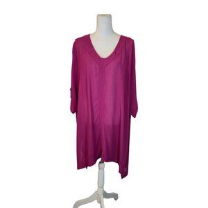 BCBG Maxazria Tunic Top / Mini Dress Women Size M/L Pink Preppy Feminine